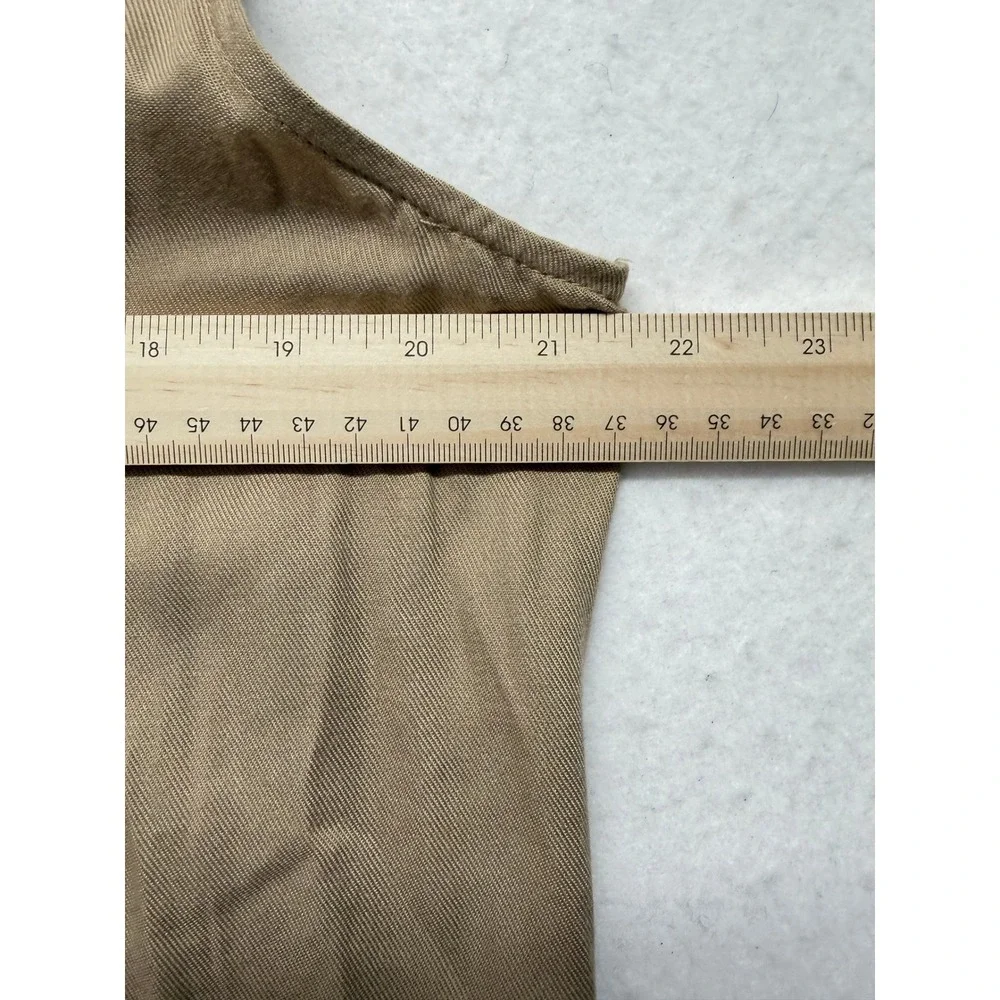 NWT AEMI + CO Paula Button Down Sun Tunic Dress Khaki Tan Minimalist L NEW